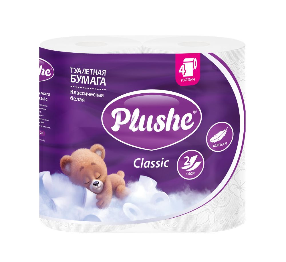 фото упаковки Plushe Classic туалетная бумага