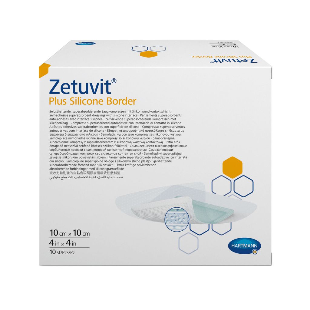 фото упаковки Zetuvit Plus Silicone Border Повязка суперабсорбирующая