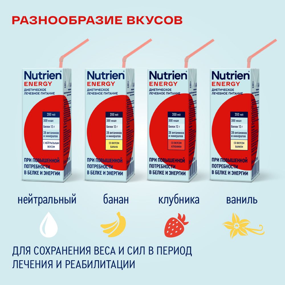 Nutrien Energy, смесь жидкая, со вкусом банана, 200 мл, 1 шт.