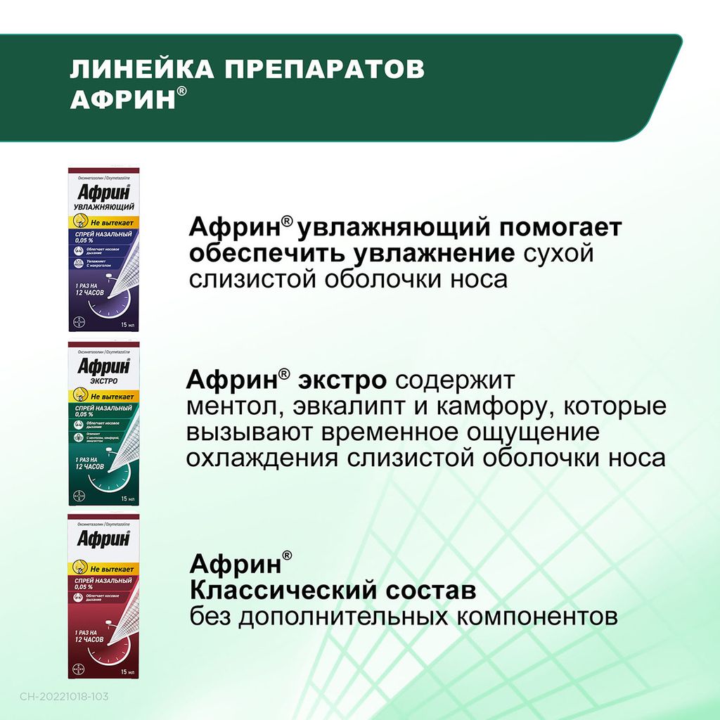Африн экстро, 0.05%, спрей назальный, 15 мл, 1 шт.