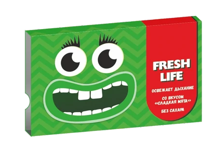 фото упаковки Fresh Life Жевательная резинка Сладкая мята