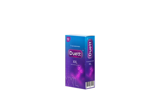 Презервативы Duett XXL, увеличенного размера, 12 шт.