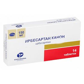 Ирбесартан Канон, 150 мг, таблетки, 14 шт.