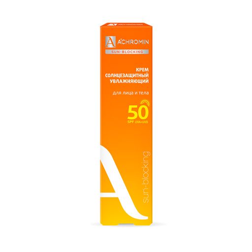 Achromin Крем солнцезащитный Экстра-защита SPF 50, для лица и тела, 100 мл, 1 шт.