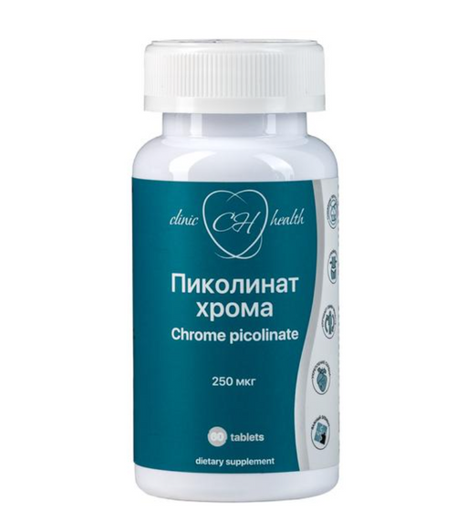 Clinic Health Пиколинат хрома, таблетки, 60 шт.