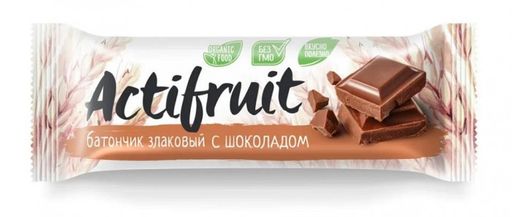 Актифрут Батончик злаковый шоколад, 24 г, 1 шт.