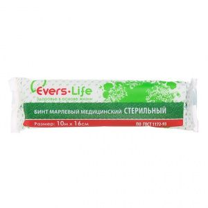 Evers Life Бинт марлевый, 10х16, стерильный, 1 шт.