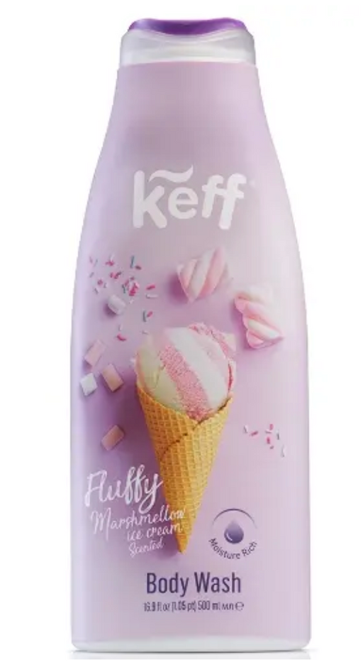 Keff крем-гель для душа, мороженое с зефиром, 500мл, 1 шт.