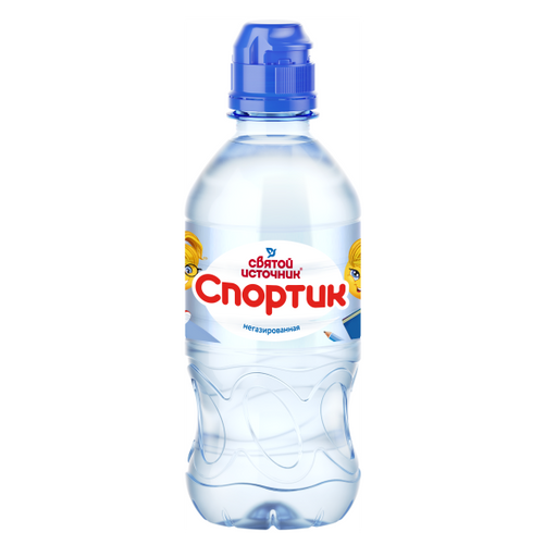 Вода Святой источник питьевая Спортик, негазированная, в пластиковой бутылке, 330 мл, 1 шт.