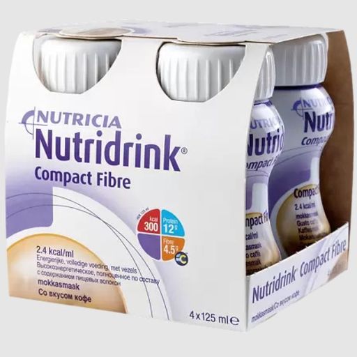 Nutridrink Compact Fibre, жидкость для приема внутрь, со вкусом кофе, 125 мл, 4 шт.