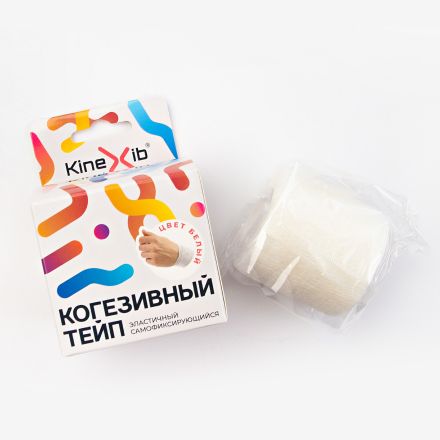 Kinexib Когезивный тейп самофиксирующийся, 5см х 450см, белого цвета, 1 шт.