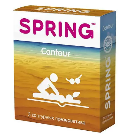 Spring Contour презервативы контурные, набор презервативов, 3 шт.