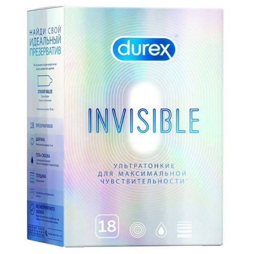 Презервативы Durex Invisible, презервативы, 18 шт.